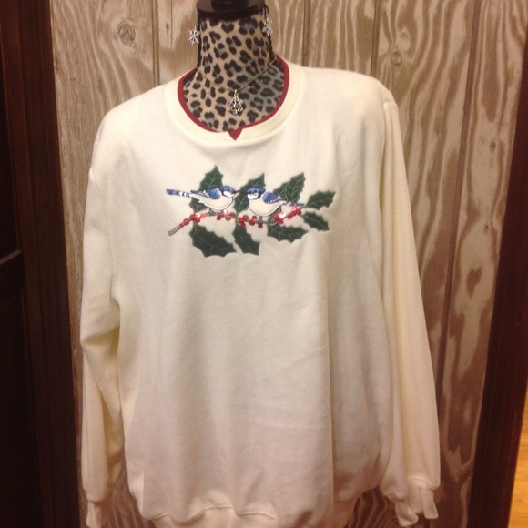 FALL TO WINTER Theme Birds & Holly Soft Snuggly FLEECE SALE! Brand NEW! 2X 3X 4X - Picture 5 of 8